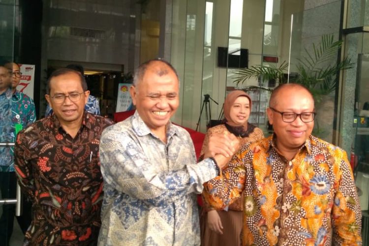 Ketua KPK Agus Rahardjo dan Direktur Utama BPJS Ketenagakerjaan Agus Susanto