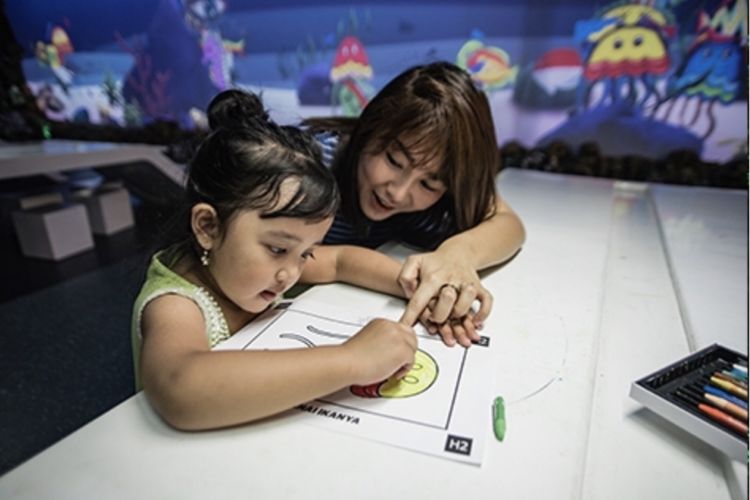 Aqua Sketch adalah wahana berteknologi tinggi yang memungkinkanmu menciptakan ikan virtual di layar lebar berukuran 6x3 meter, dan wahana ini hanya terdapat di Fun Tech Plaza.