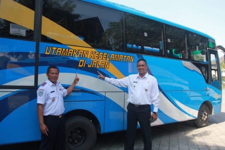 Pemkot Bekasi terima 21 bus dari Kemenhub, Kamis (20/12/2018).