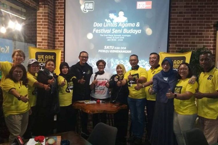 Gerakan Alumni UI untuk Jokowi-Amin  dan ALumni IKJ bersepakat membuat acara SATUkan Doa Menuju Kemenangan, JUmat (12/04/2019).