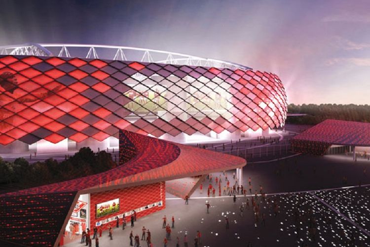Stadion Spartak di kota Moskwa, Rusia. 