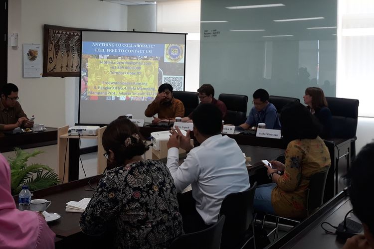 Diskusi publik Disinformation and Indonesias 2019 Elections di Jakarta, Jumat (15/3/2019).