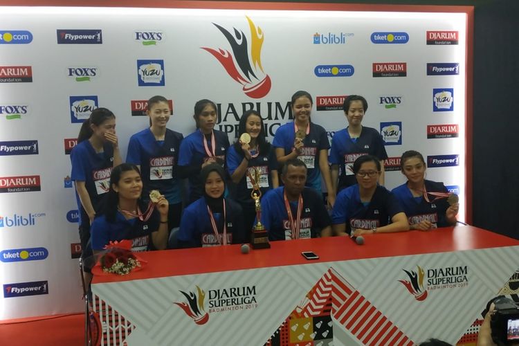 Tim putri Mutiara Cardinal Bandung menjuarai Djarum Superliga Badminton 2019, turnamen antarklub yang diselenggarakan di Sabuga, Bandung, pada 18-25 Februari 2019.