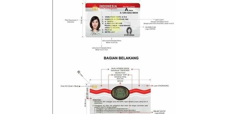 Tampilan SIM baru yang digadang-gadang dapat berfungsi sebagai alat pembayaran e-money beredar di aplikasi pesan WhatsApp pada Rabu (21/8/2019)(WhatsApp)

