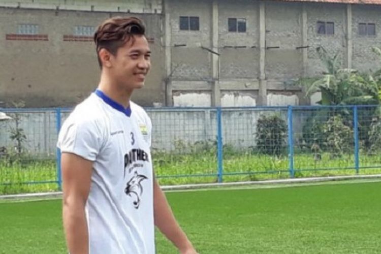 Moch Al Amin Syukur Fisabillah mengikuti latihan bersama Persib, Rabu (14/3/2018)
