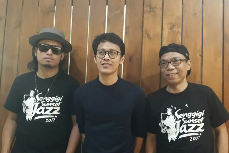 Tohpati Bertiga saat dijumpai wartawan di Tartine Cafe, FX Sudirman, Jakarta Pusat, Senin (18/9/2017).