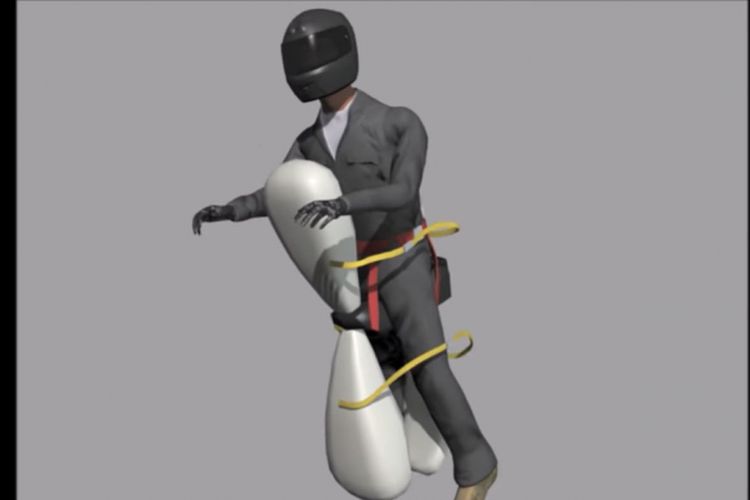Konsep airbag untuk pemotor yang menyelebungi seluruh badan rider