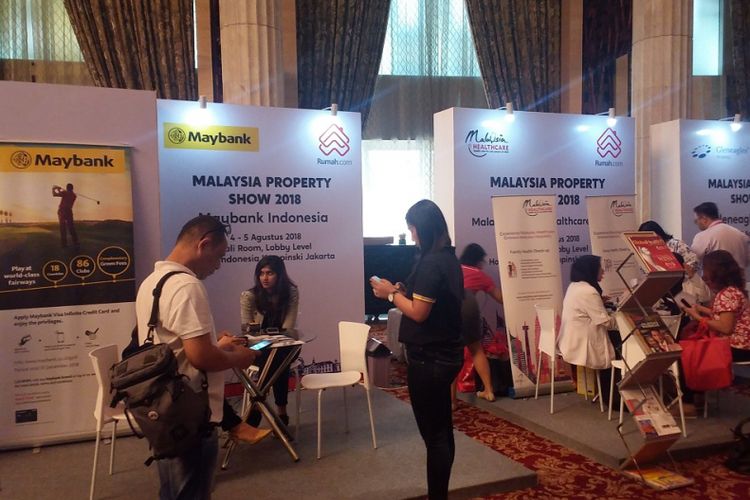 Suasana pameran properti Malaysia Property Show 2018, Sabtu (4/8/2018) di Hotel Kempinski, Jakarta.