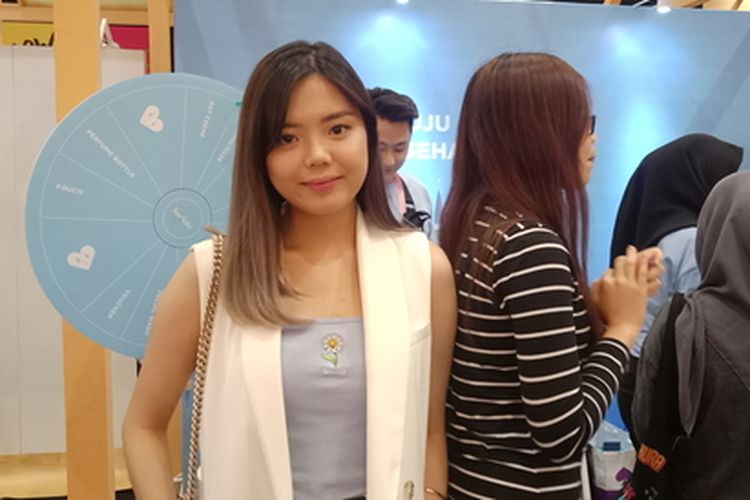 CEO Harlette Beauty, Valencia Nathania ketika ditemui di event Jakarta X Beauty, Juli 2019.