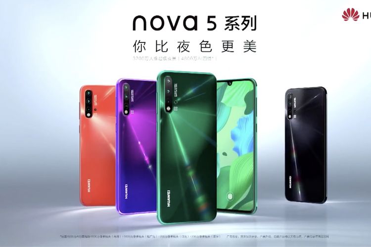 Trio Huawei Nova 5, Nova 5i, dan Nova 5 Pro