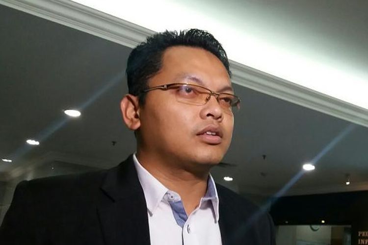Juru Bicara Mahkamah Konstitusi, Fajar Laksono, saat ditemui di Gadung Mahkamah Konstitusi, Jakarta, Rabu (23/12/2015).