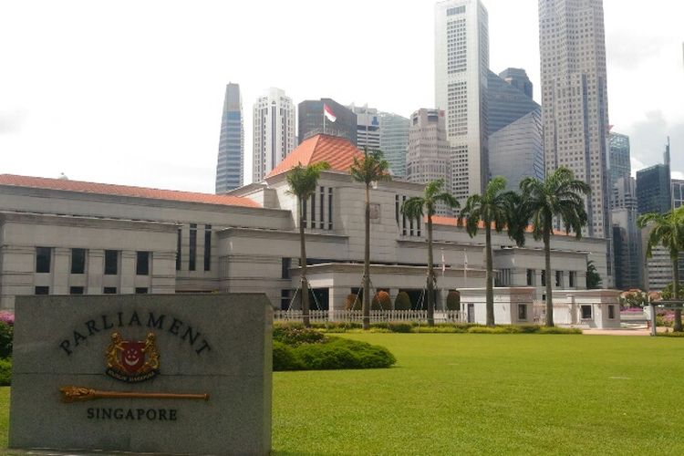 Gedung Parlemen Singapura. Foto diambil Kamis (22/3/2018).