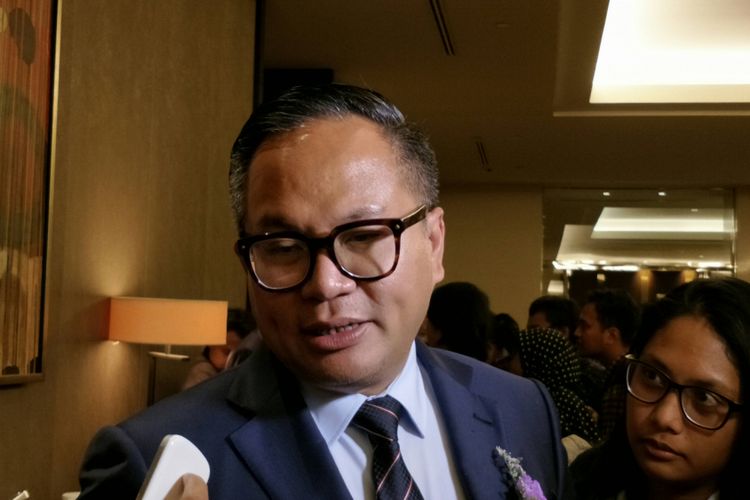 Direktur Utama Bank Mandiri, Kartika Wirjoatmodjo saat acara Mandiri Investment Forum di Hotel Fairmont, Jakarta, Rabu (7/2/2018).