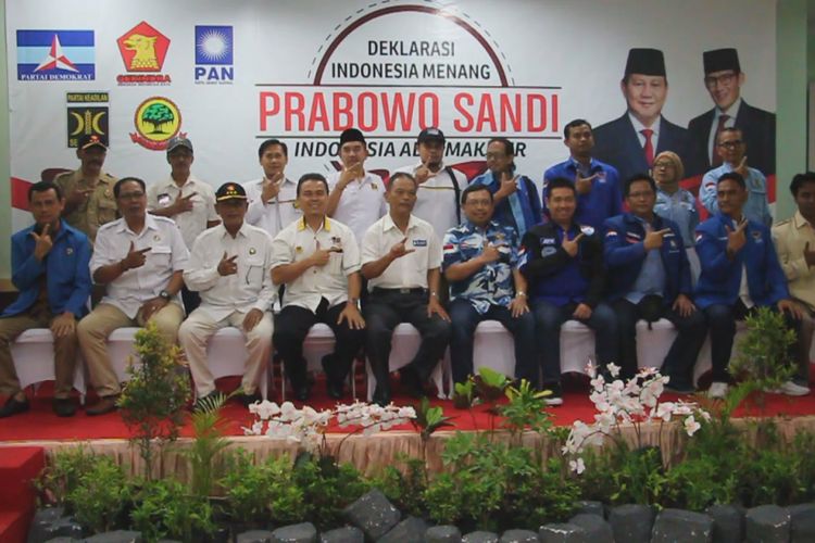 Partai Demokrat mendeklarasikan Indonesia Menang di salah satu hotel di jalan Wahidin, Kecamatan Kejaksan, Kota Cirebon, Senin (21/1/2019). 