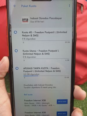 Tampilan antarmuka Mobile Data Plan kerja sama Indosat Ooredoo dengan Google.