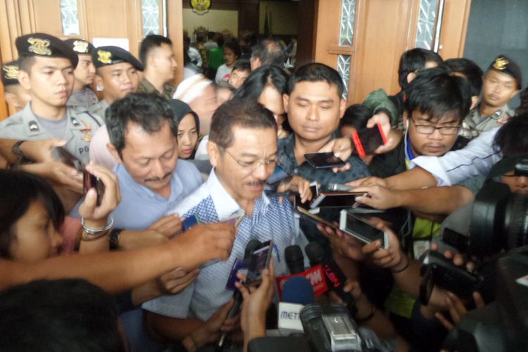 Mantan Menteri Dalam Negeri, Gamawan Fauzi, di Pengadilan Tipikor Jakarta, Senin (29/1/2018).