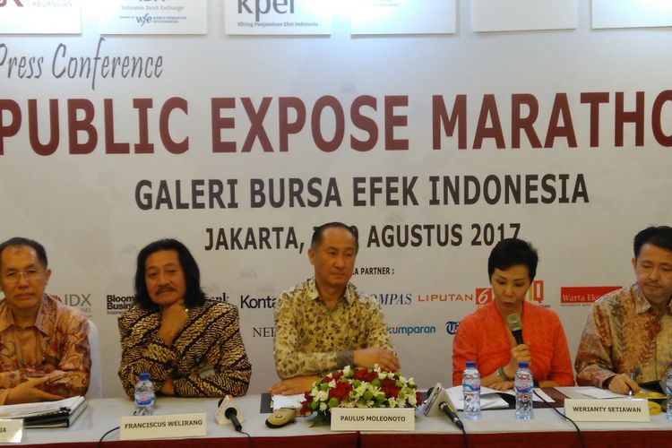 Paparan Publik PT Indofood Sukses Makmur, dan PT Indofood CPB Sukses Makmur di Bursa Efek Indonesia, Jakarta, Rabu (9/8/2017).
