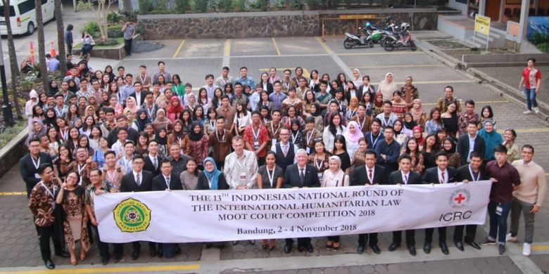 Final kompetisi Simulasi Peradilan Hukum Humaniter Internasional berlangsung hari Minggu (4/11/2018) di Bandung, Jawa Barat.