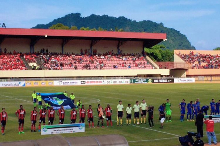 Persipura Jayapura kontra Persib Bandung di Stadion Mandala, Jayapura, Senin (28/8/2017) sore