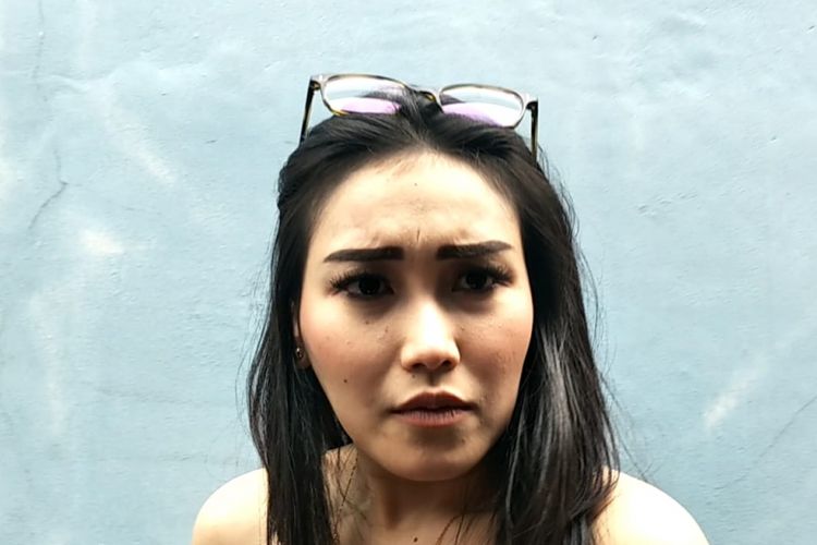 Ayu Ting Ting saat ditemui di kawasan Tendean, Jakarta Selatan, Rabu (7/11/2018).