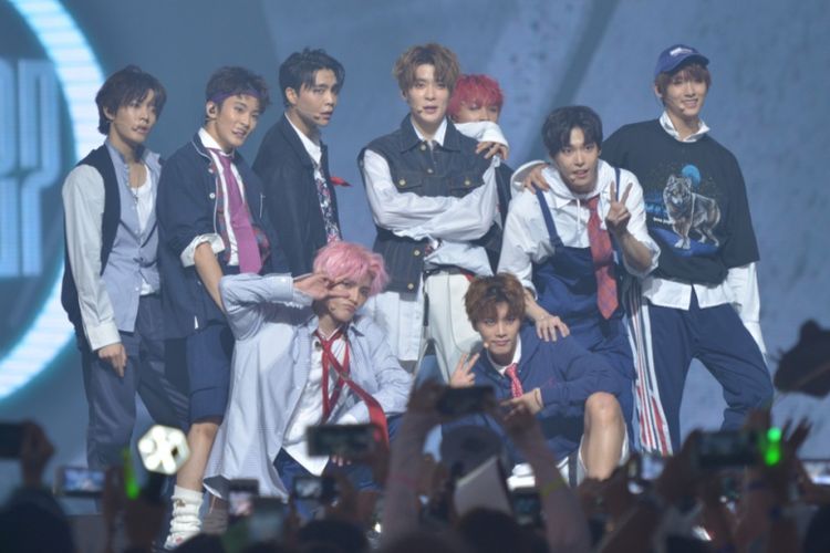 NCT 127 buka Music Bank in Jakarta di JIExpo Kemayoran, Jakarta Pusat, Sabtu (2/9/2017) malam.