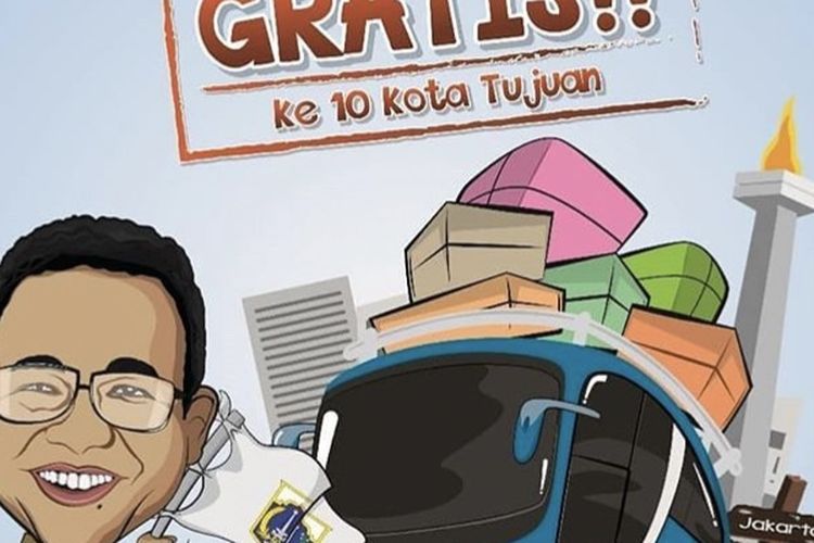 Pemprov DKI Jakarta melalui Dinas Perhubungan (Dishub) DKI Jakarta membuka pendaftaran program mudik gratis, Minggu (28/4/2019) mulai pukul 00.00 WIB. 