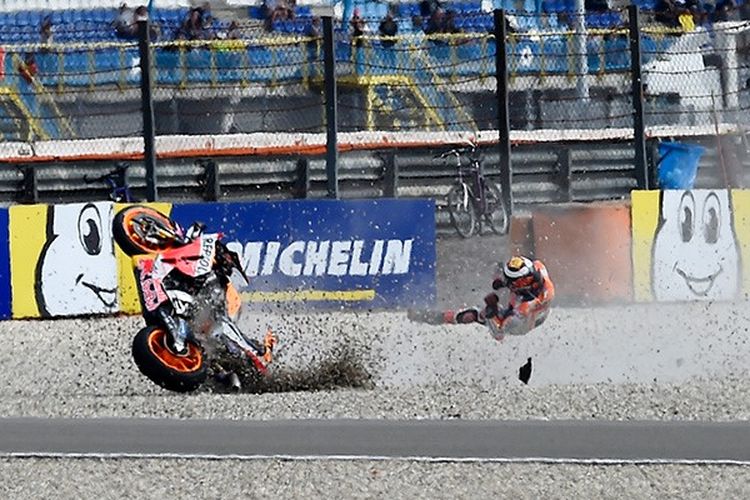 Jorge Lorenzo alami kecelakaan hebat saat GP Assen.