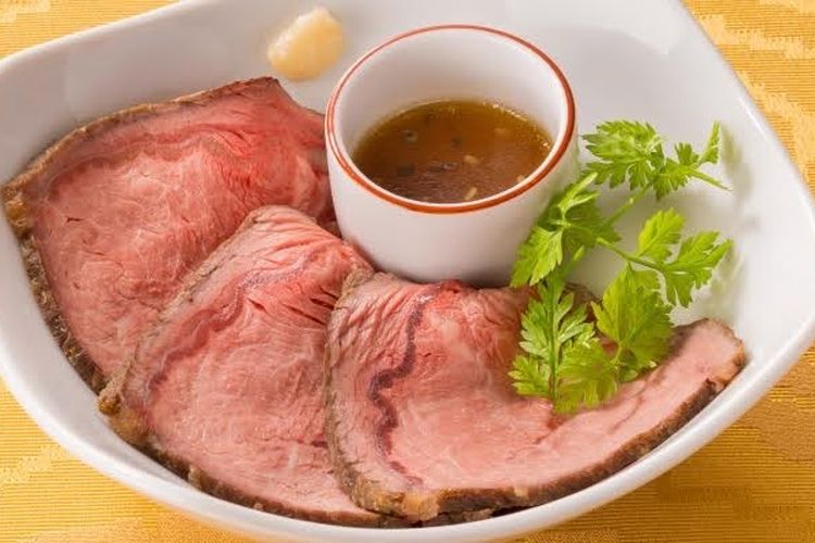 Menu Spesial Marronnier Gate Ginza 2 Premium Course - Misuji no Jikase Roast Beef.