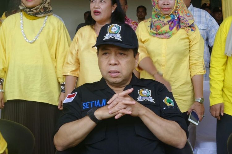 Ketua Umum Partai Golkar Setya Novanto di Kantor DPP Partai Golkar, Slipi, Jakarta Barat, Jumat (10/3/2017).