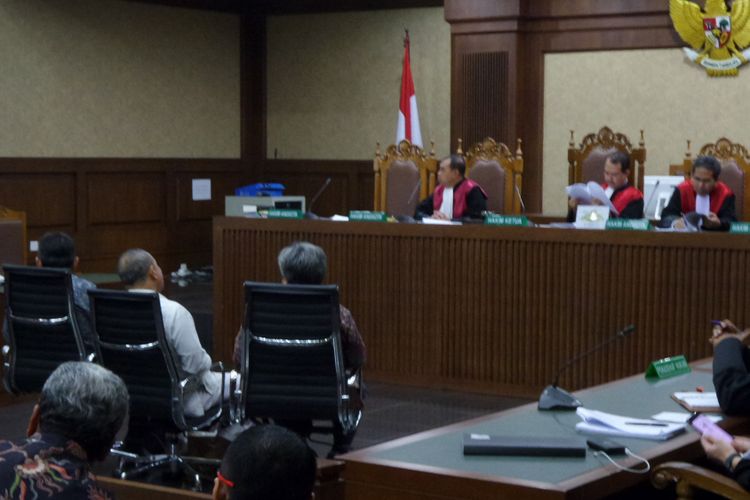 Sidang kasus korupsi pengadaan kitab suci Al Quran di Pengadilan Tipikor Jakarta, Kamis (10/8/2017).