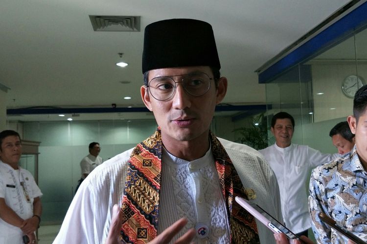 Wakil Gubernur DKI Jakarta Sandiaga Uno di Balai Kota DKI Jakarta, Jalan Medan Merdeka Selatan, Jumat (24/11/2017).