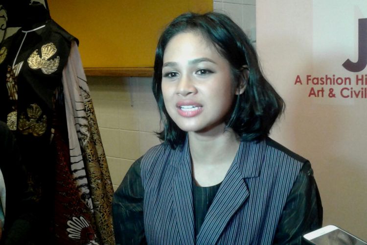Andien Aisyah dalam sesi wawancara di Qubickle Centre, Senopati, Jakarta Selatan, Kamis (26/10/2017).