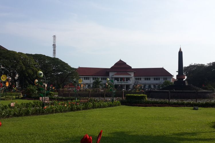 Gedung Balai Kota Malang saat diambil pada Senin (30/10/2017). Gedung tersebut termasuk bangunan heritage yang kerap dikunjungi wisatawan mancanegara.