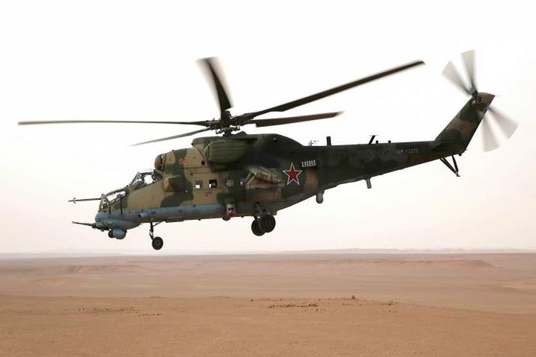 Helikopter dan jet tempur militer Rusia sering terlihat melintasi wilayah udara di kawasan perang Suriah.