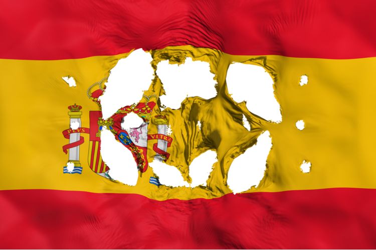 Bendera Spanyol robek.