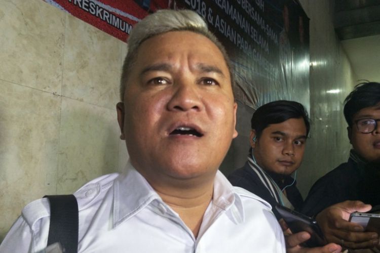 Anggota Dewan Penasihat Partai Gerindra Haski Roring diperiksa penyidik Subdit Ranmor Ditreskrimum Polda Metro Jaya, Senin (15/10/2018) malam.