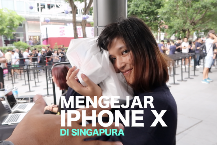 Pengalaman mengantre dua hari satu malam di Apple Store Orchard Road, Singapura, Jumat (3/11/2017).