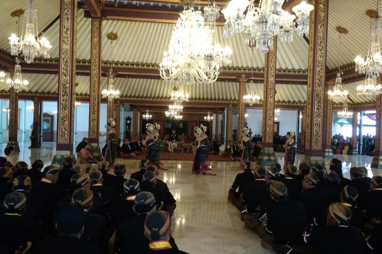 Suasana Keraton Surakarta, Jawa Tengah saat acara jumenengan pada bulan April 2017 lalu.
