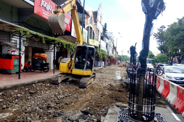 Sisi Barat Malioboro mulai direvitalisasi sejak Senin 12 Maret 2018