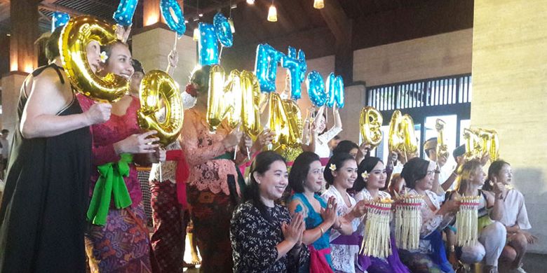 Perayaan ultah ke 100 tahun Hilton dan ultah Conrad Bali ke-15 di Hotel Conrad Bali, Tanjung Benoa, Jumat (31/5/2019).