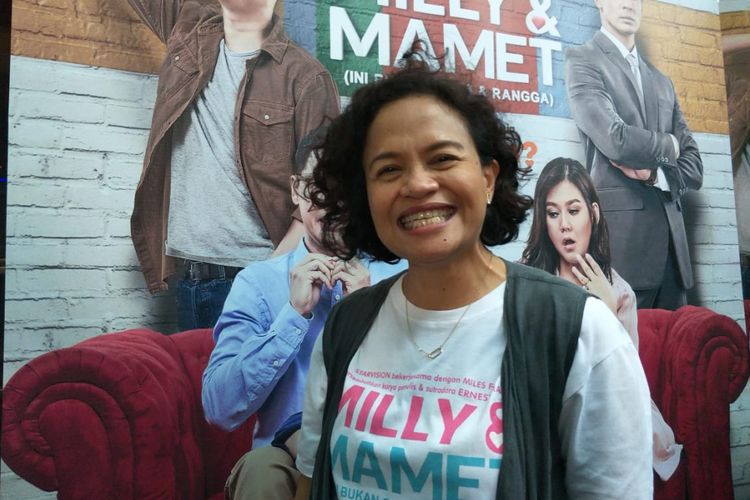 Mira Lesmana saat jumpa pers dan screening film Milly & Mamet di XXI Epicentrum, Kuningan, Jakarta Selatan, Selasa (11/12/2018).
