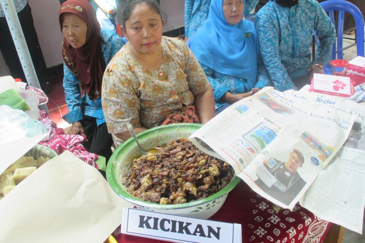 Kicikan, kuliner khas Gunungkidul, DI Yogyakarta dijajakan di Pasar Tradisional.