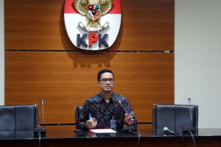 Juru Bicara KPK Febri Diansyah di Gedung KPK Jakarta, Jumat (2/6/2016).