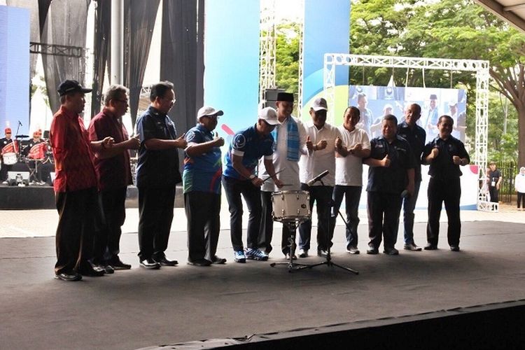 Menteri Sosial Agus Gumiwang Kartasasmita, saat membuka acara peringatan Hari Disabilitas Internasional 2018 di Summarecon Mall Bekasi, Minggu (2/12/2018)