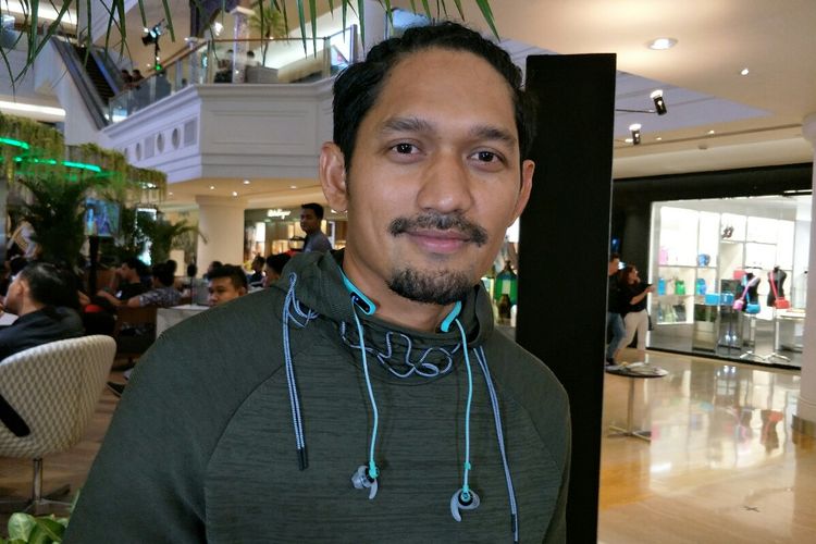 Artis peran dan presenter Ibnu Jamil saat ditemui di Plaza Indonesia,  kawasan MH Thamrin,  Jakarta Pusat, Minggu (12/5/2019).