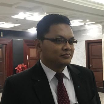 Juru Bicara Mahkamah Konstitusi (MK) Fajar Laksono saat ditemui di Gedung Mahkamah Konstitusi, Jakarta Pusat, Selasa (5/3/2019). 