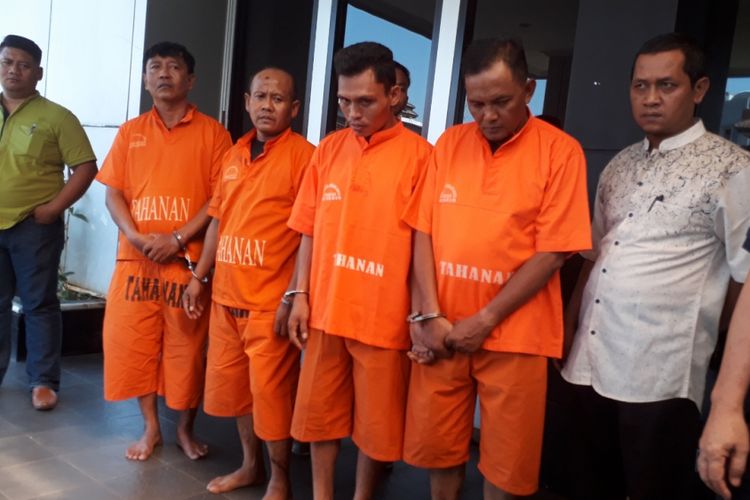 4 pelaku pencuri rumah kosong diringkus Tim Buser unit Kamneg Polres Metro Bekasi Kota, Jumat (31/8/2018).