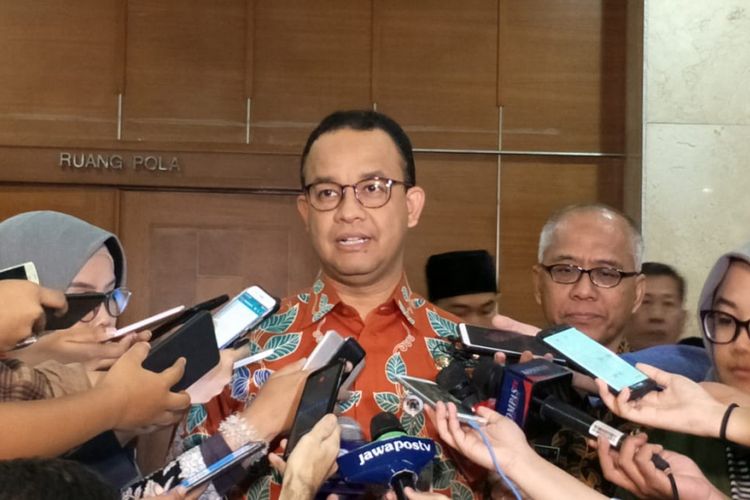 Gubernur DKI Jakarta Anies Baswedan di Balai Kota DKI Jakarta, Jalan Medan Merdeka Selatan, Kamis (27/12/2018).