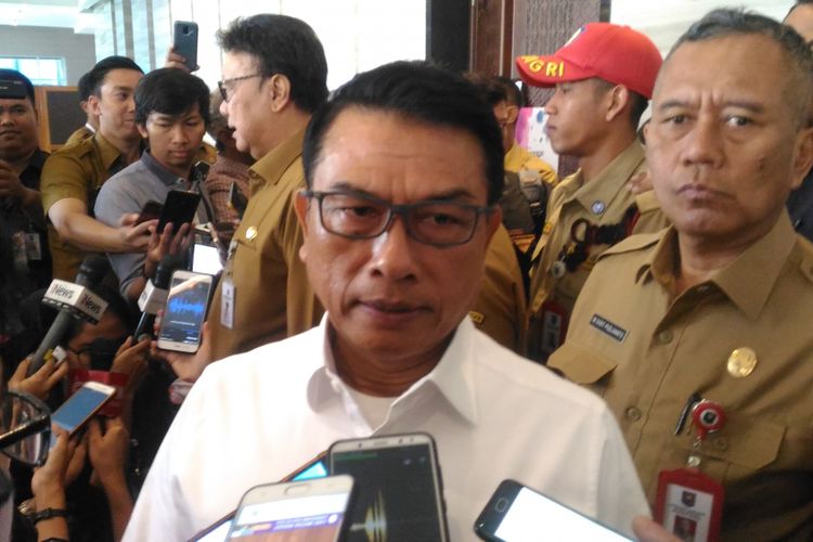 Kepala Staf Keperesidenan (KSP) Moeldoko di Hotel Bidakara, Jakarta, Senin (11/2/2019). 