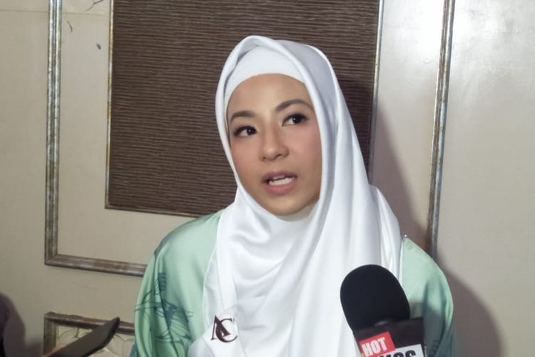 Natasha Rizki saat ditemui di kawasan Sudirman, Jakarta Pusat, Kamis (16/5/2019).